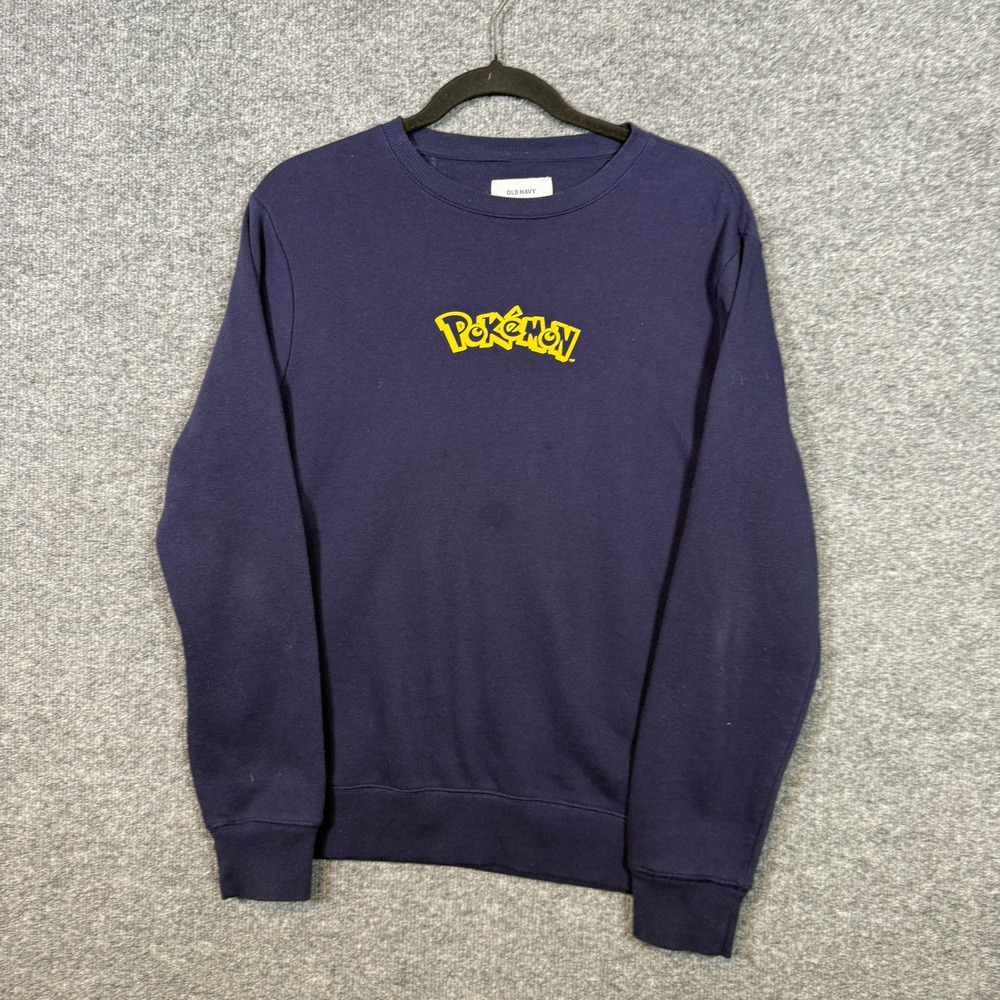 Old Navy x Pokemon Sweatshirt‎ Womens Small Blue Graphic Print Pullover Fleece